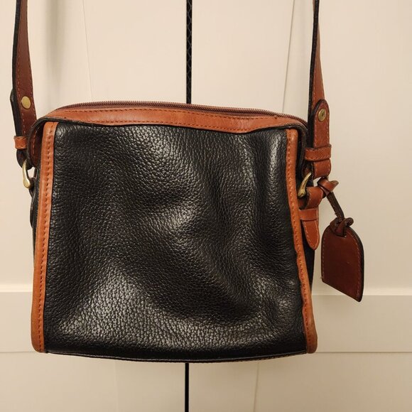 Liz Claiborne 90's Vintage Genuine Leather Purse with cross body strap EUC - Picture 5 of 8